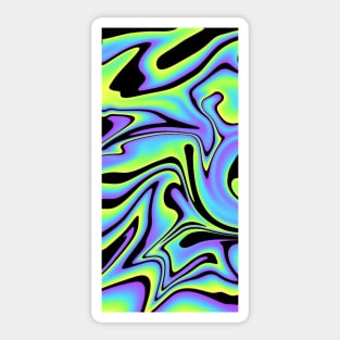 Neon UFO Pattern Sticker